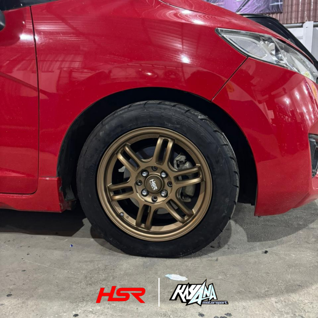 Velg Racing Brio Agya Yaris R15 HSR AERI Baut 4x100-4x114,3 Pelek Mobil Rpf1 R15