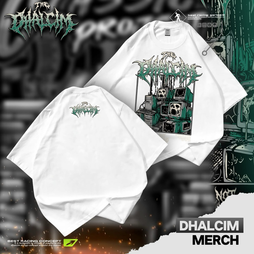 KAOS DISTRO METAL DHALCIM FUL COTTON 24S, KAOS DHALCIM METAL, KAOS METAL FUL DESAIN, KAOS METAL HORO