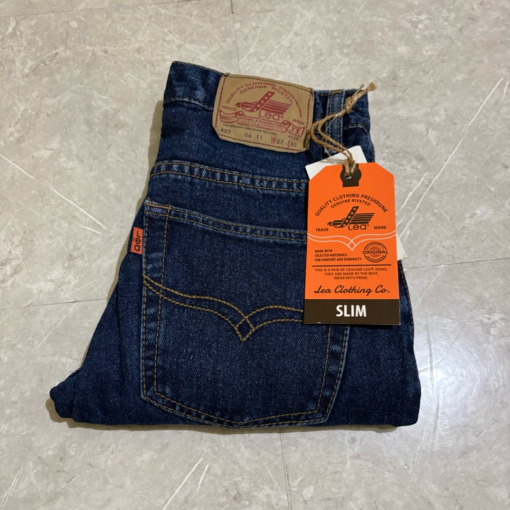 celana panjang pria Lea original 603.06.11 Slimfit tidak meral
