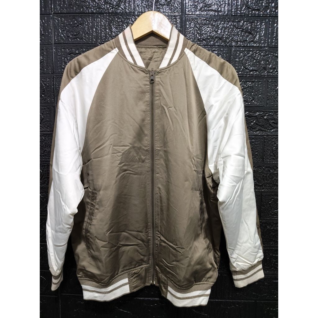 bomber x varsity reversible GU Uniqlo