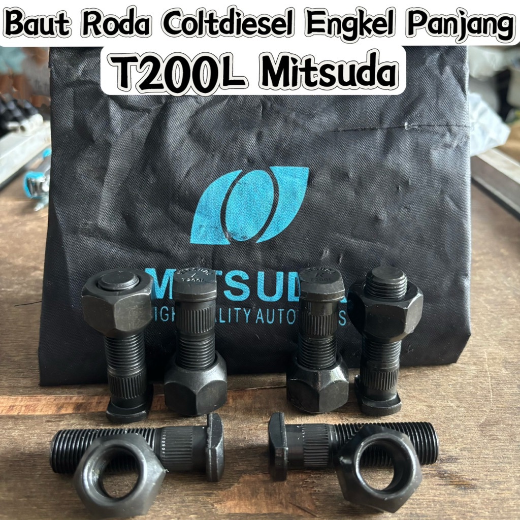 Baut Roda Coltdiesel Engkel Panjang T200L Mitsuda / Baut Roda Canter Engkel Long Mitsuda / Baot Roda