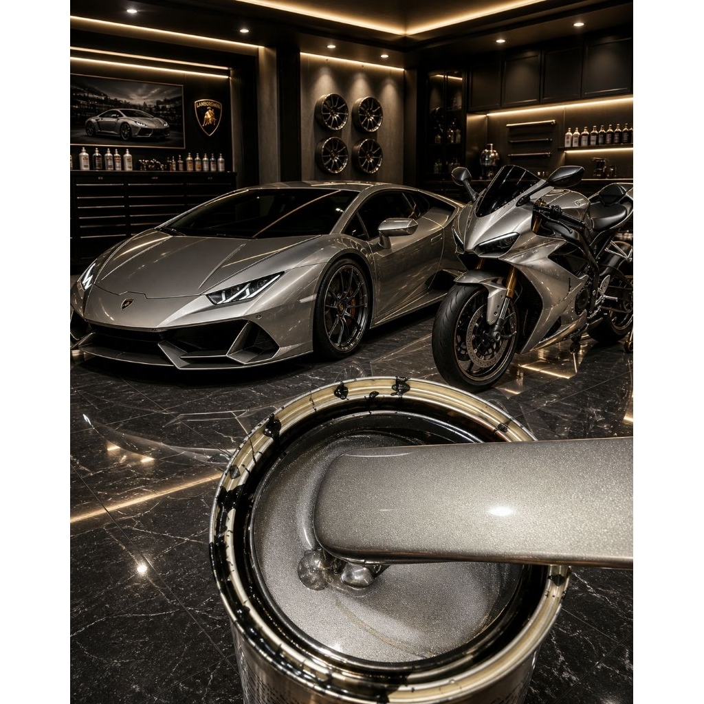 cat warna tintanium greyius silver metalik cat abu abu muda jenis pu cat titanium silver cat motor c