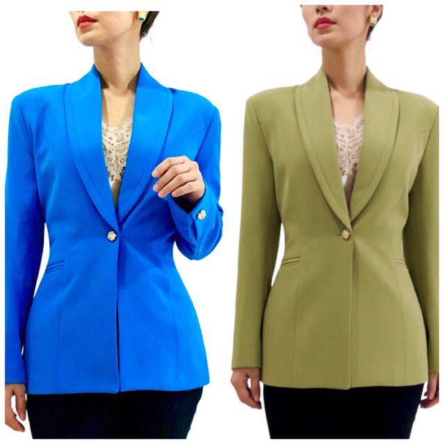 Blazer wanita. Women’s blazer. Blazer wanita lengan panjang kancing 1. Blazer wanita 1 kancing elega