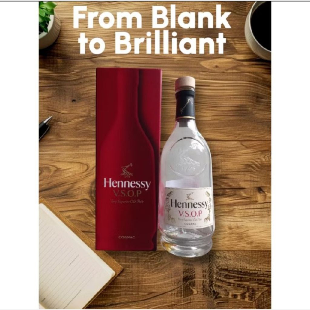 Botol  bekas botol Antik pajangan hiasan hennessy + box