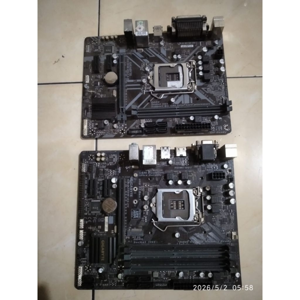 Borongan 2 PCS Motherboard Gigabyte GA-B250M / GA-H310M | RUSAK | Part Teknisi