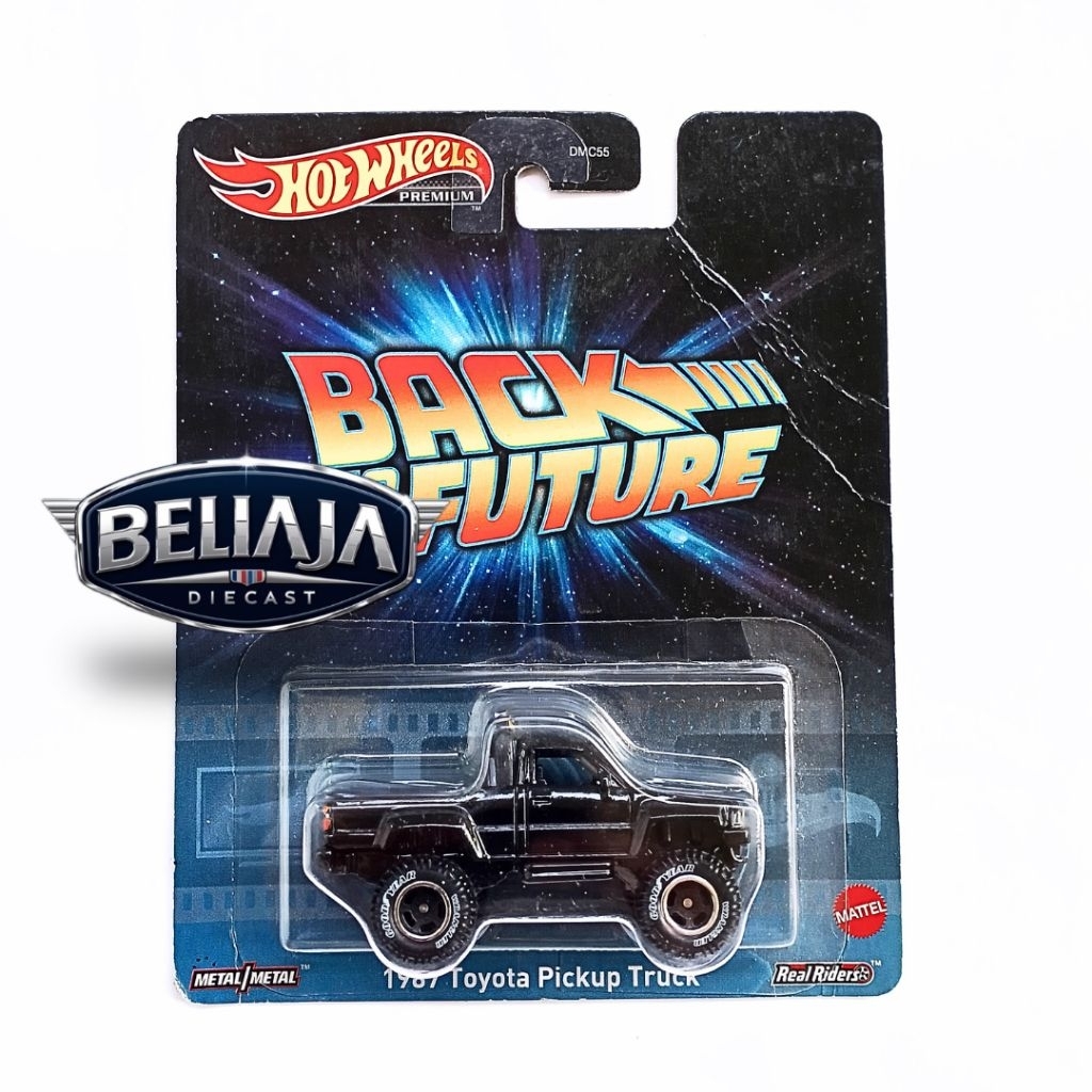 HOT WHEELS 1987 TOYOTA PICKUP TRUCKS BLACK BACK TO THE FUTURE PREMIUM BAN KARET