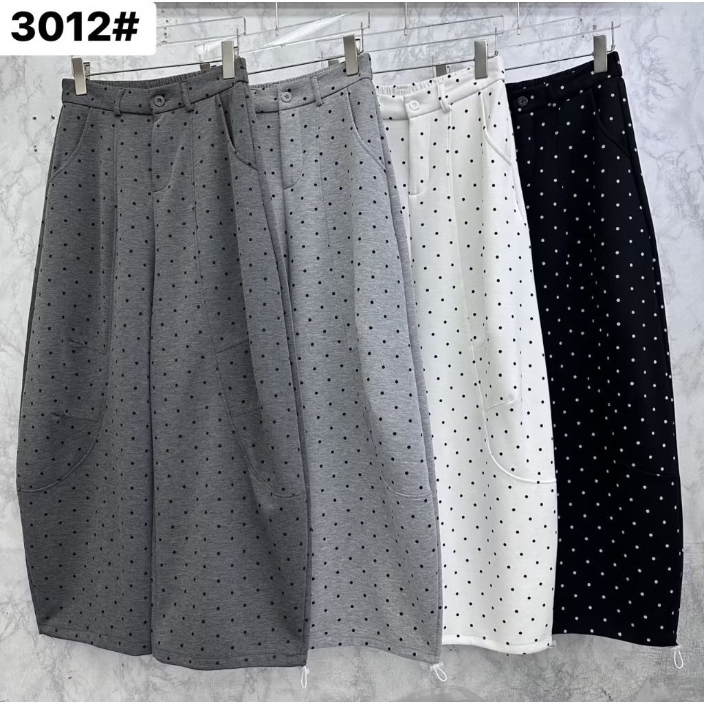 CELANA BAREL CEWEK POLKADOT IMPORT BKK / CELANA PANJANG CEWEK KAOS MYB133