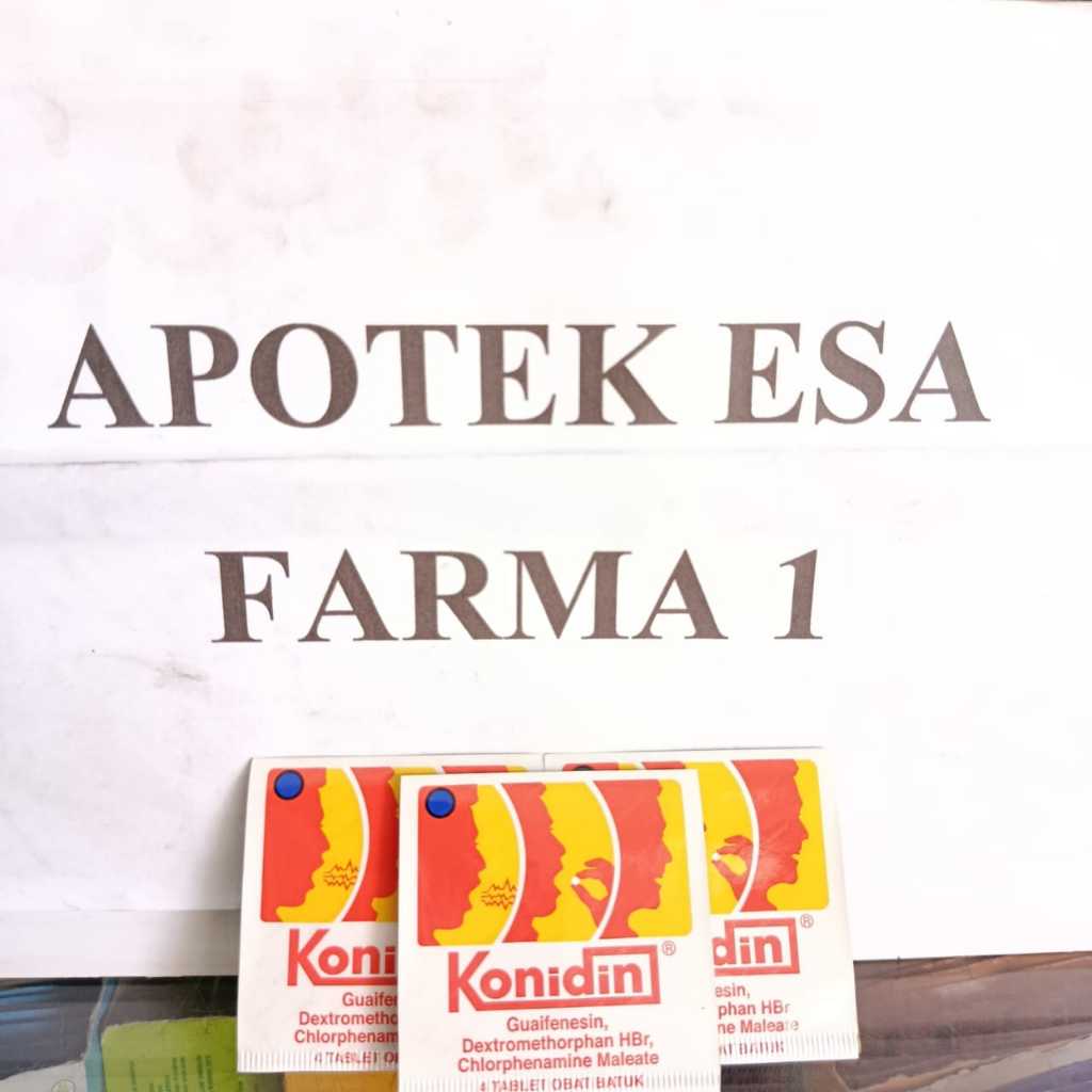 Konidin Tablet - Meredakan Batuk & Flu, Obat Batuk Dewasa & Anak, 1 Strip Isi 4 Tablet