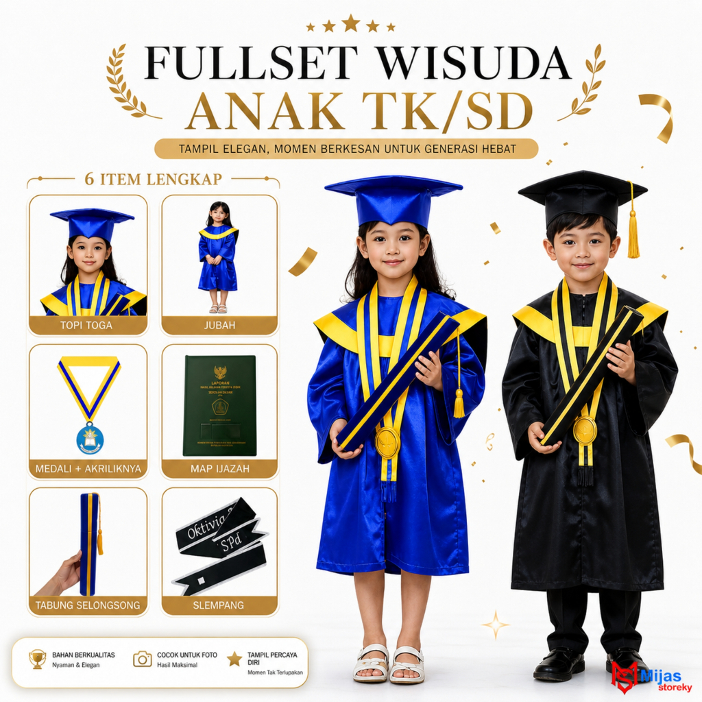 Topi Wisuda Anak / Topi Toga / Toga Anak Paud,Tk Ready Stok