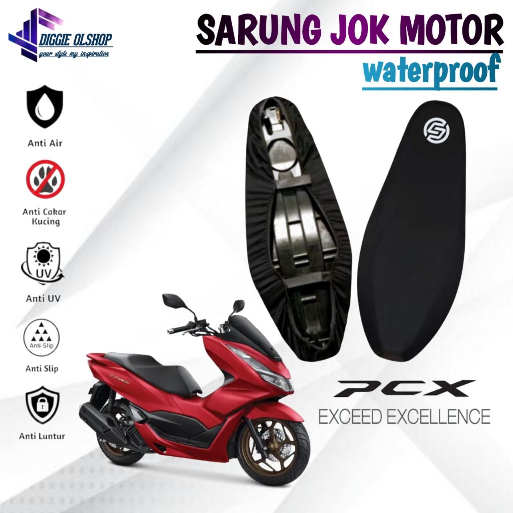 sarung jok motor waterproof HONDA PCX,PCX 160CBS,PCX160ABS,cover jok motor anti cakar kucing,anti sl