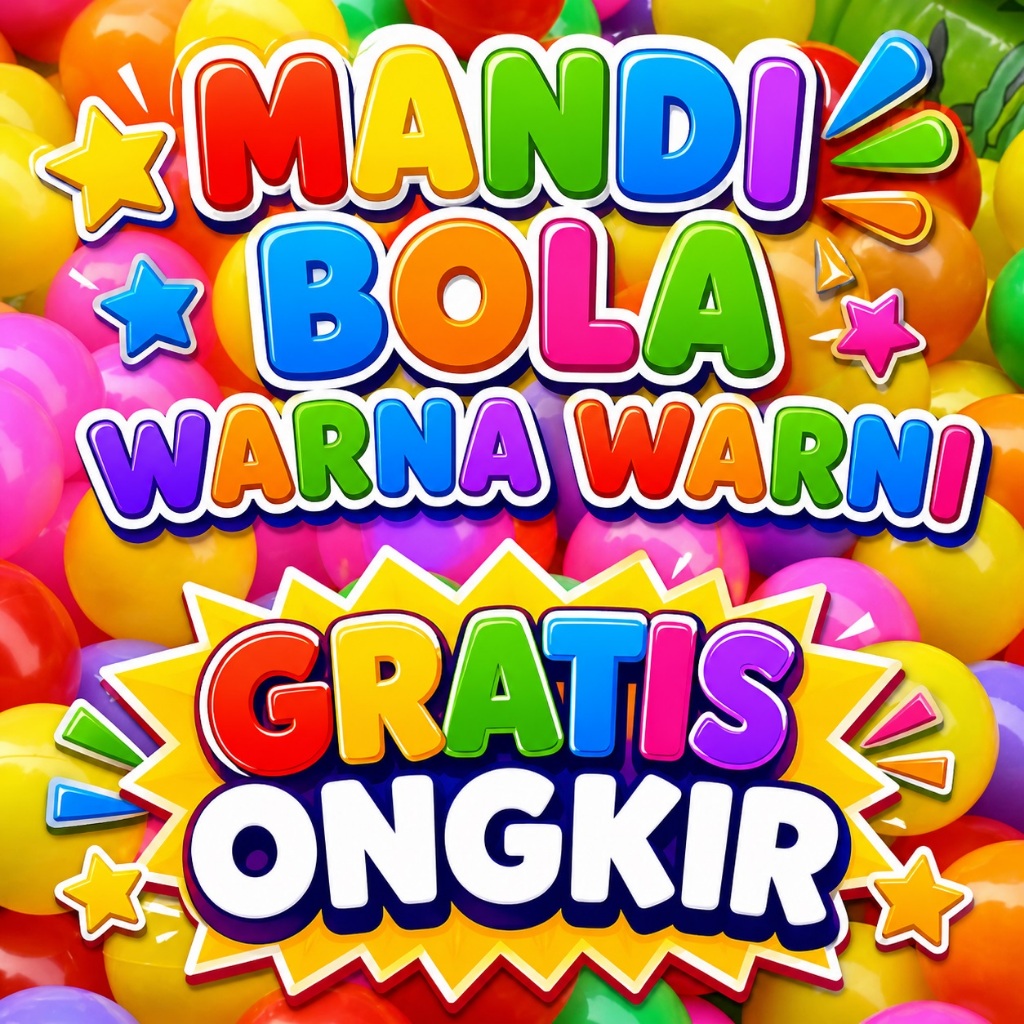 Paket Mandi Bola Anak - Mainan Mandi Bola Anak Plastik Warna Warni Kecil Isi 50 Pcs