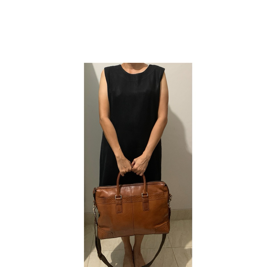 Authentic Coach Gramercy briefcase in brown leather vintage