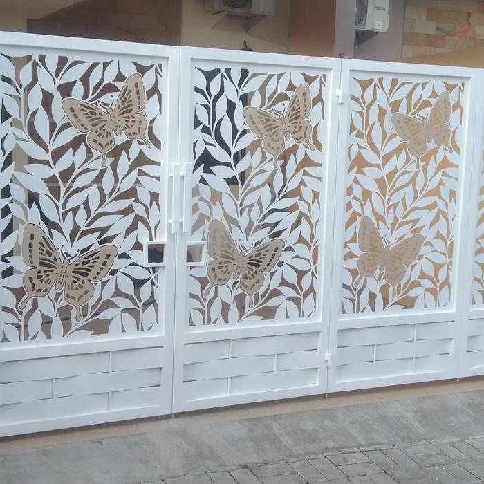 pagar pintu lasser cutting minimalis ekstetic cantik murah