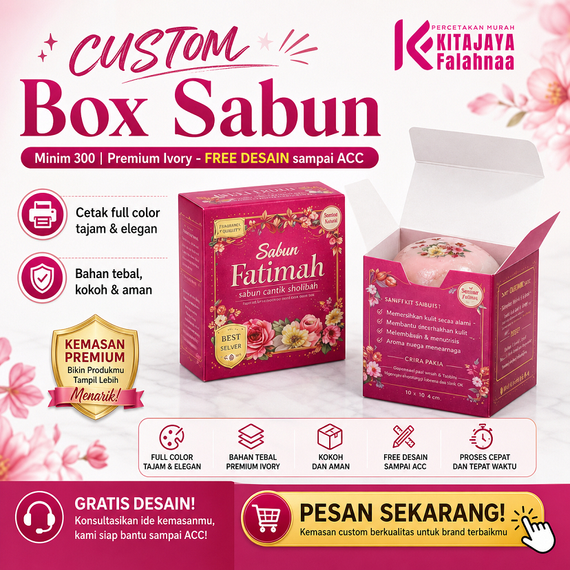 CUSTOM Box Sabun | Minim 300 | Premium Ivory