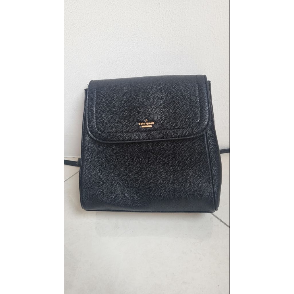 Preloved Tas Ransel Kate Spade Black Hitam