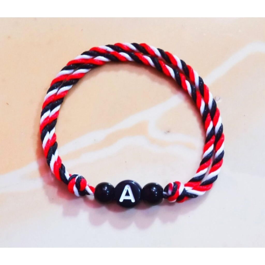 Gelang inisial huruf tali tridatu gelang tali inisial huruf