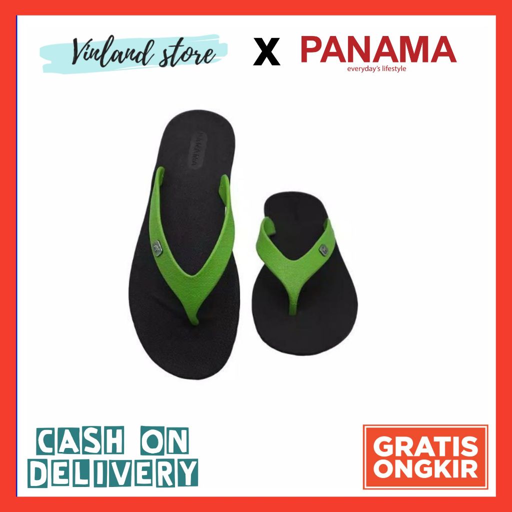 PANAMA SANDAL Diverse Hitam Hijau | Sandal Panama Pria Cowok