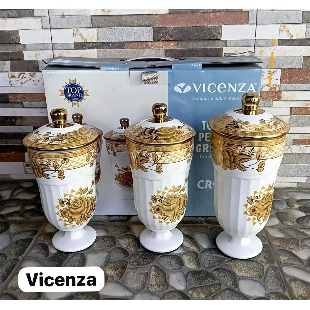 Toples lebaran keramik 3pcs vicenza 905