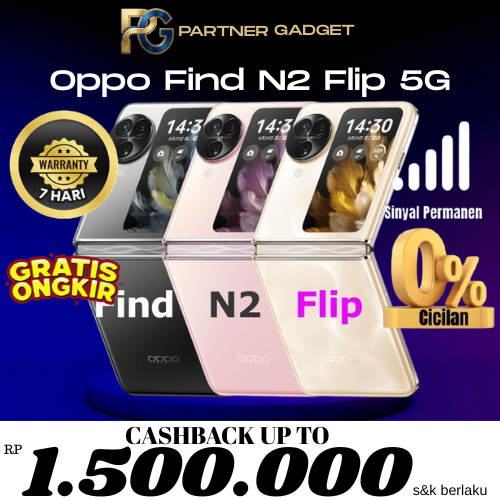 Oppo Find N2 Flip 5G 8/256 GB Garansi Resmi Indonesia Second Bekas