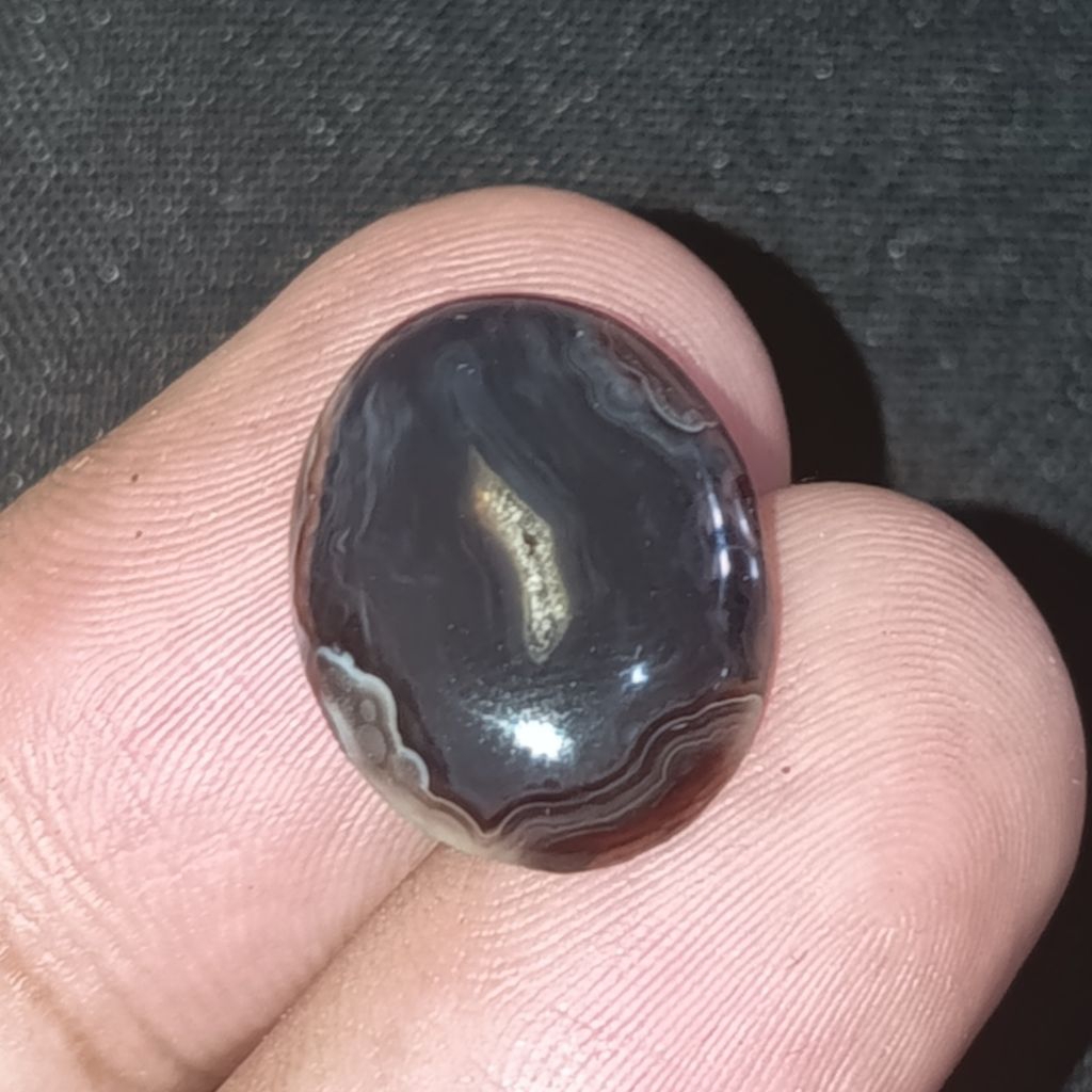 cincin batu combong lubang 1 rambut natural alami