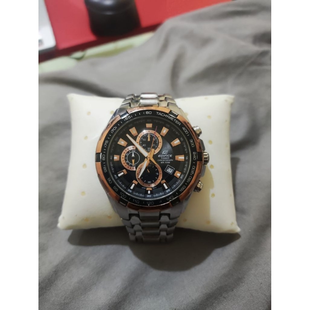 PRELOVED - ORIGINAL - JAM TANGAN LAKI-LAKI EDIFICE CASIO CHRONOGRAPH WR 100M