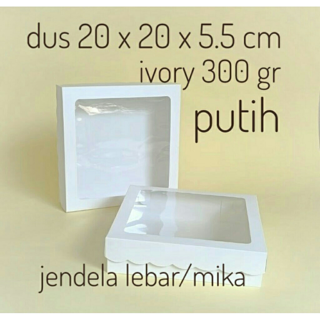 Box brownies ukuran 20x20x5.5/dus kue brownies/kotak kue brownies/dus kue/kotakkue