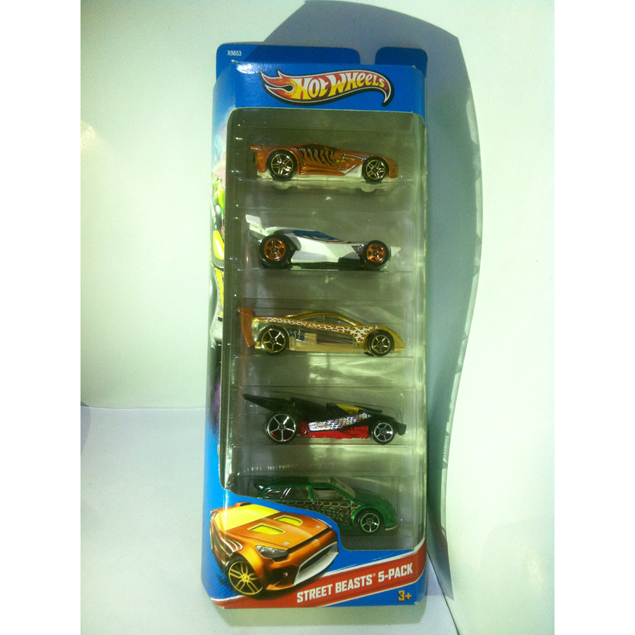 Hot Wheels Gift Pack. 2013 Street Beasts 5-Pack - X9853. Scorcher-Drift King-HW Prototype 12-RD-02-A