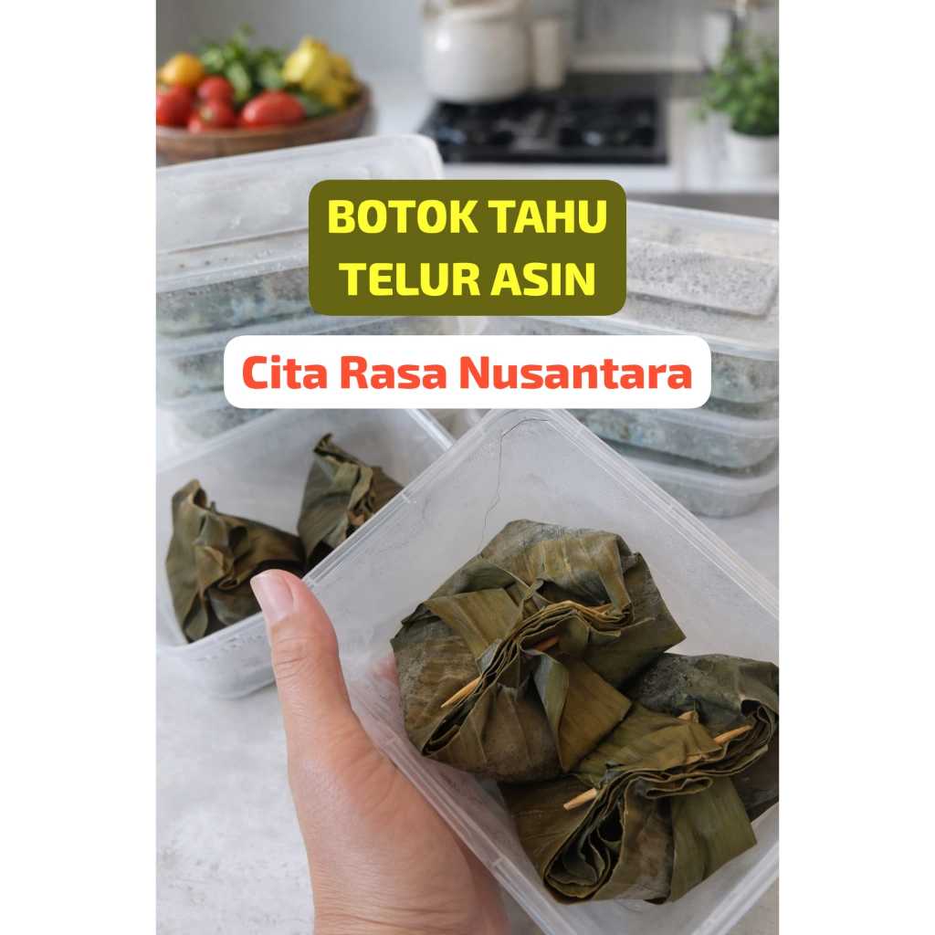 [PEPES TAHU TELOR ASIN] Lauk BOTOK PEPES TAHU TELOR Telur ASIN isi 2 Matang Mateng Ready to eat masa