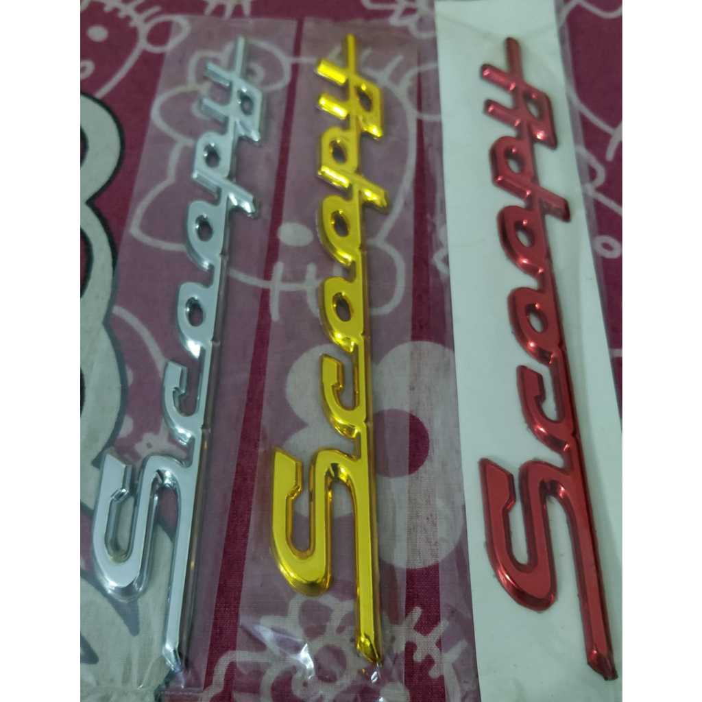 emblem Scoopy / logo Scoopy / tulisan Scoopy timbul / tulisan Scoopy 3d / emblem Scoopy fi / emblem 
