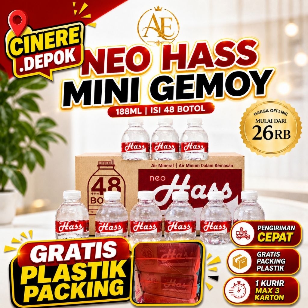 Neo Hass Mini | Air Mineral Botol mini | Air Mineral Botol Kecil | Air Mineral Botol Kecil 1 Dus | A