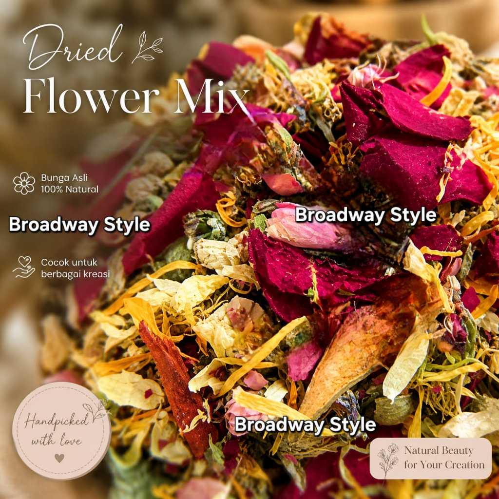 Edible Flower Bunga Mix Dapat Dimakan Untuk Garnish Makanan Minuman Cocktail Hiasan Kue Cake Topper 