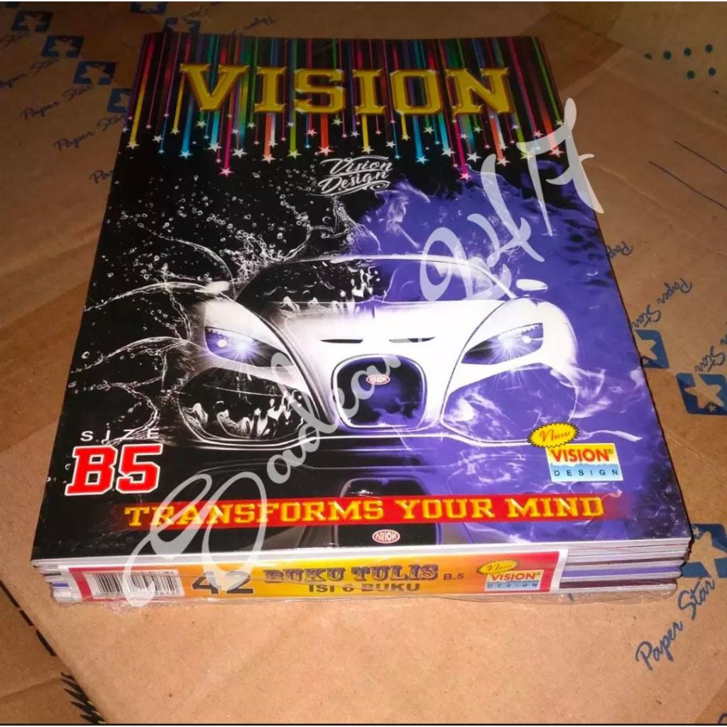 Buku tulis sekolah vision 1pack isi ( 10 ) 38 (Lembar)