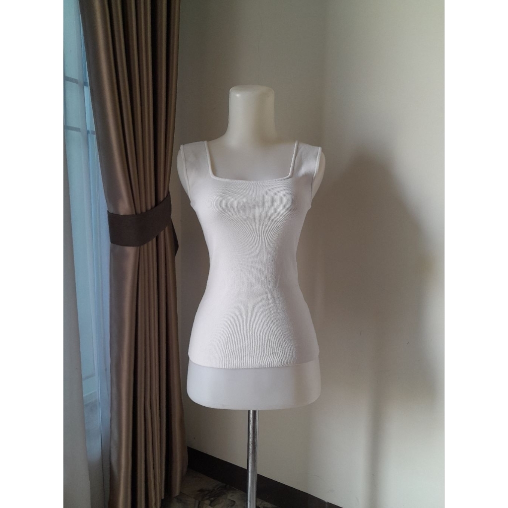 Square Knit Tanktop, Tanktop Knit Melar
