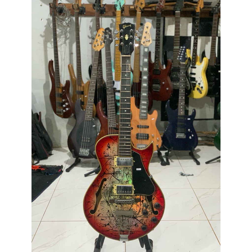 gitar hollow body gibson replika