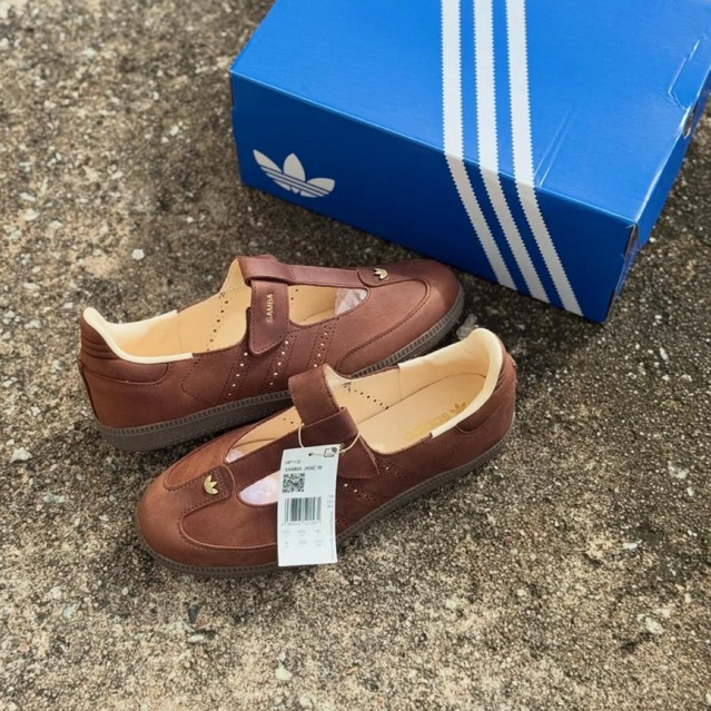 Adidas Samba Mary Jane Leather Dark Brown Original Resmi