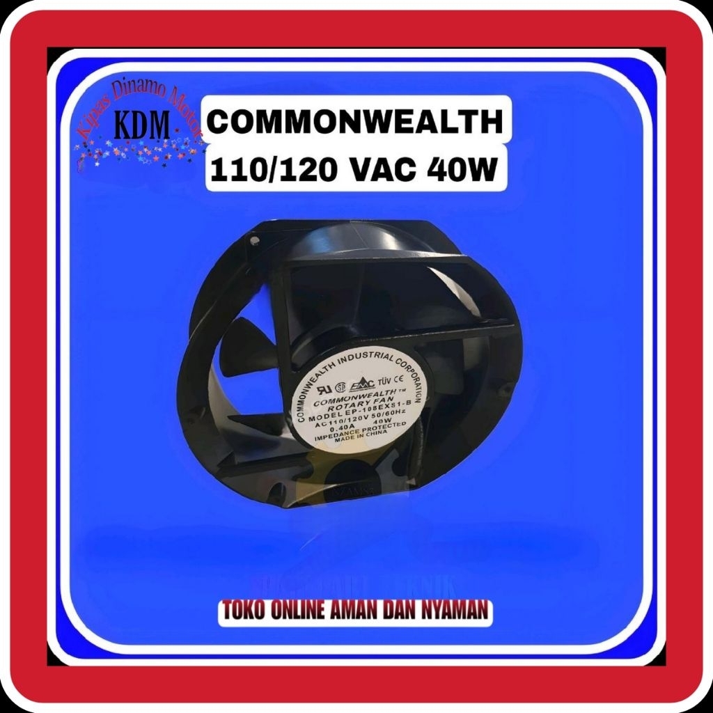 Fan Commonwealth Oval FP-108EXSI-B 110V 40W