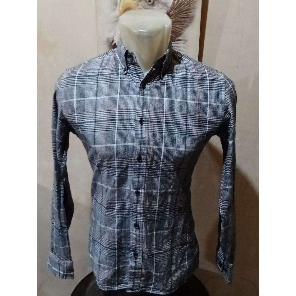 Kemeja Panjang Cowok Kotak St Dupont Size M