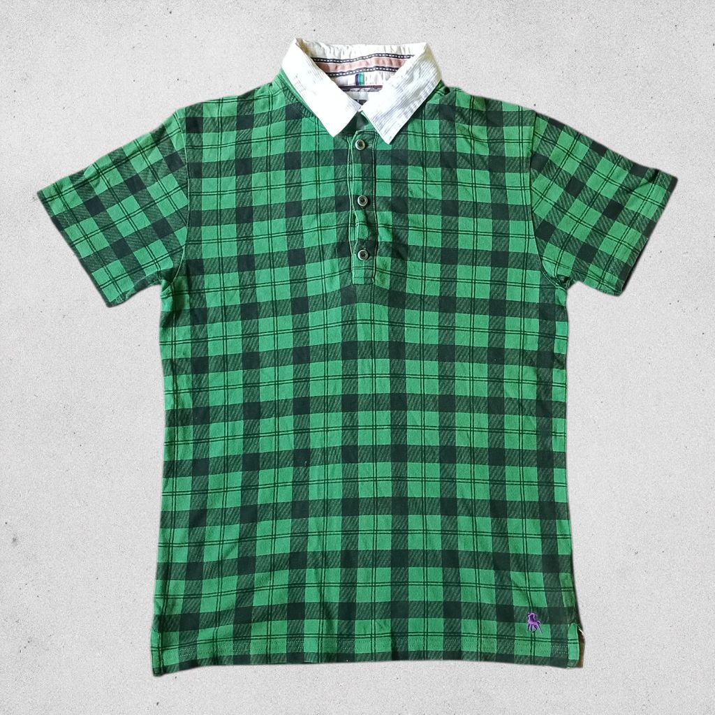 CERONIAS Shirt Katun Size M Pria Katun kemeja pria kotak-kotak