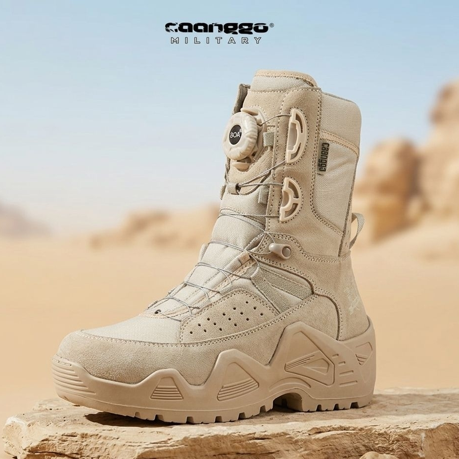 Caanggo - Sepatu PDL GURUN Tactical Safety Boots Tali Putar Model Terbaru