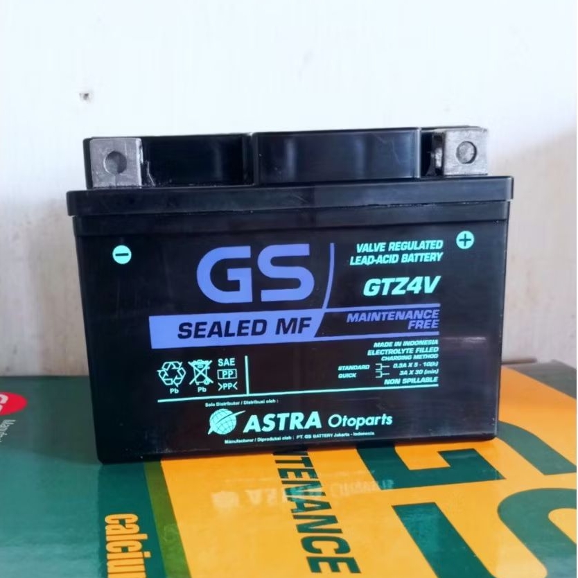 Aki Kering Gs GTZ4V SECOND-AKI motor beat karbu,Supra x,Scoopy,Mio J,beat Fi