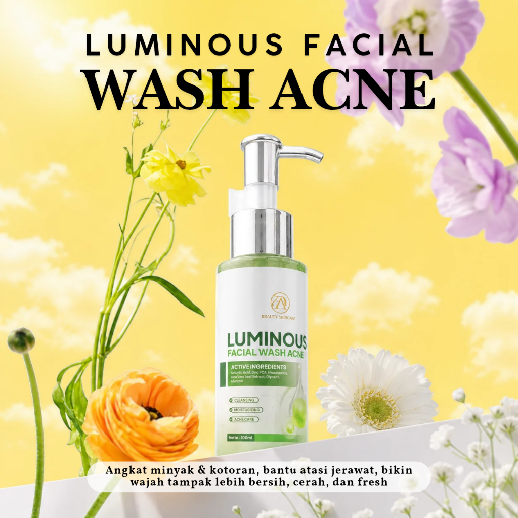 SABUN CUCI MUKA JERAWAT - FACIAL WASH ACNE D&A BEAUTY SKINCARE - MENGATASI JERAWAT AKTIF&MERADANG, M
