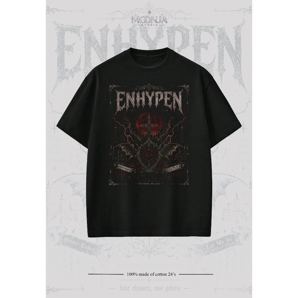 [MOONJA STUDIO] ENHYPEN Unofficial T-Shirt - Kaos ENHYPEN Sunghoon Heesung Jake Jay Jungwon Sunoo Ni