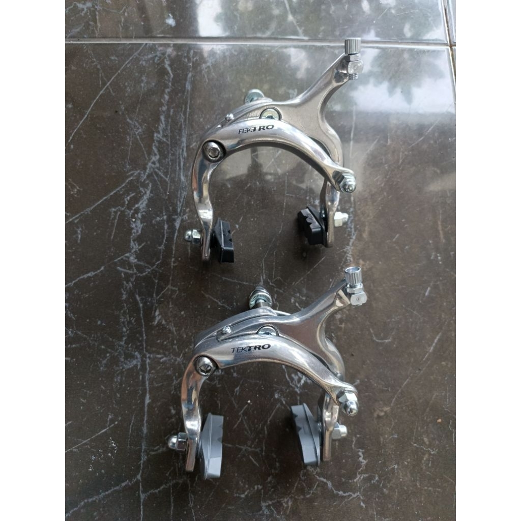 U brake rem sepeda ubrake TEKTRO TKW810C long arm double pivot alloy 27 balap depan belakang silver