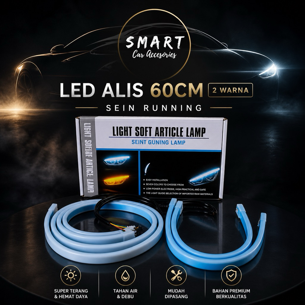 Variasi Lampu Led DRL Alis Running 2Warna 12Volt Motor Mobil