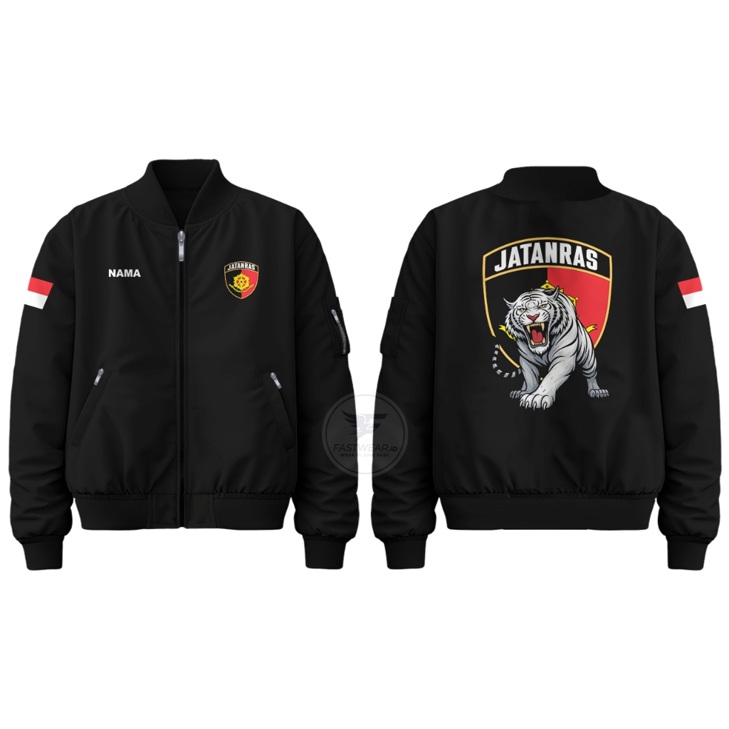 Jaket Bomber Waterproof Jatanras Macan Putih Premium