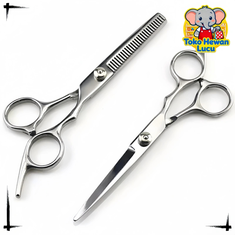 Gunting Rata Stainless Steel Untuk Salon Dapat Membuat Lembaran Rambut Tipis