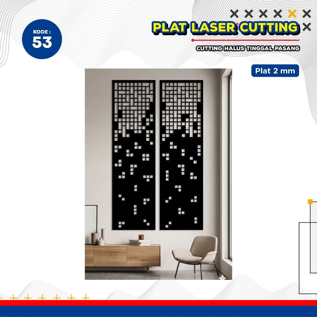 Krawangan Plat Minimalis, Pintu Besi, Pintu Plat, Krawangan Pagar Minimalis, Laser Cutting, Laser Pl