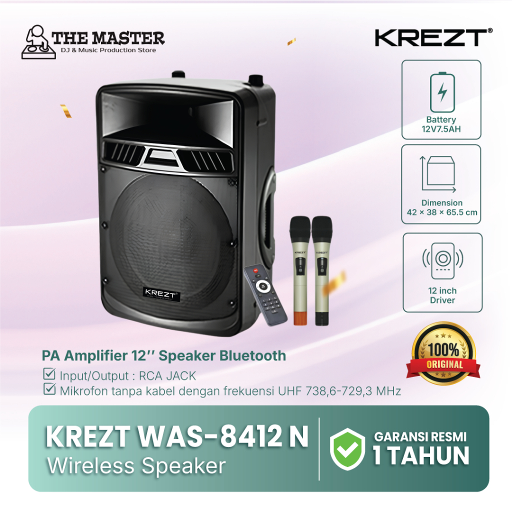 Krezt WAS-8412 N Portable Wireless PA Amplifier