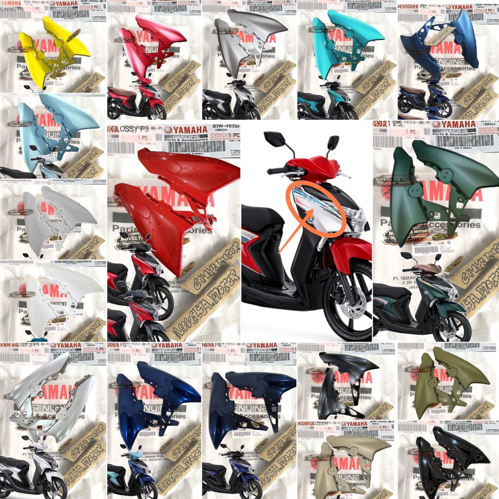 COVER SAYAP DEPAN MIO GEAR 125 TH 2021-2024 ORI YAMAHA B3W-F835V-00 B3W-F835U-00