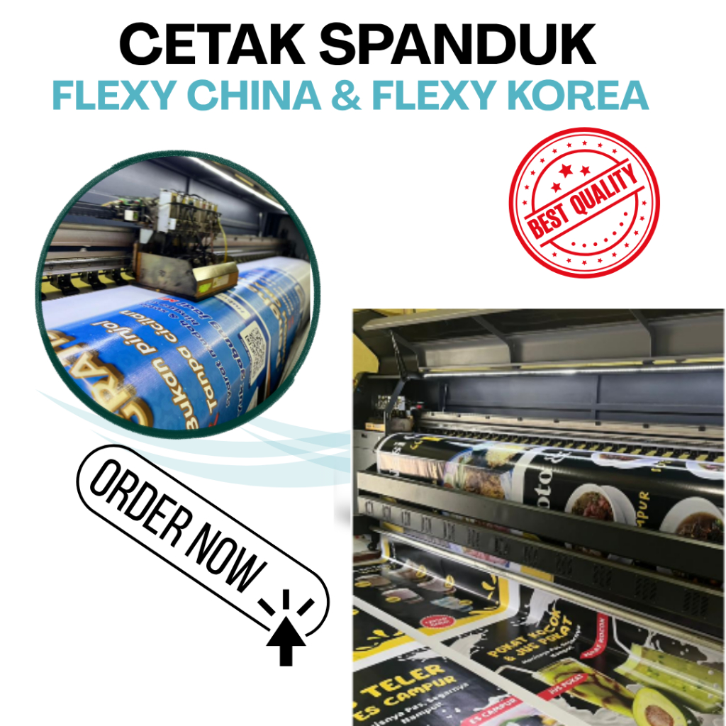 Jasa Cetak Spanduk Flexy Banner Bahan China dan Korea Murah
